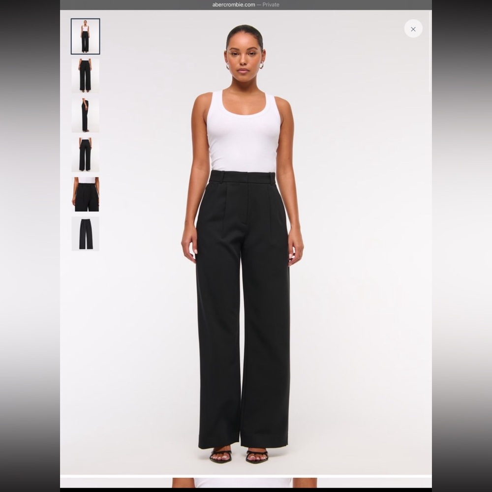A&F Sloane Tailored Wide Leg Pant